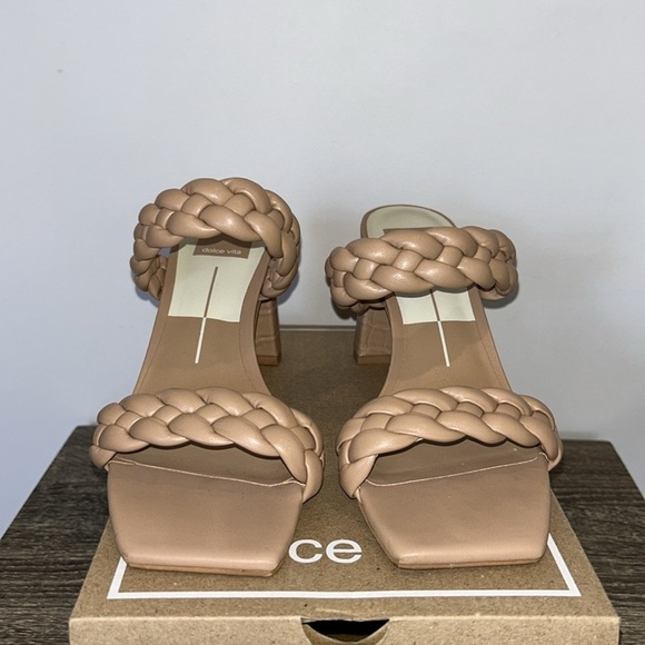 Dolce Vita Paily Braided Mule Heel in Blush - Picture 3 of 9